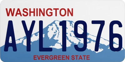 WA license plate AYL1976
