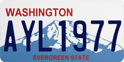 WA license plate AYL1977
