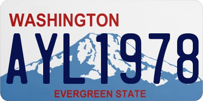 WA license plate AYL1978