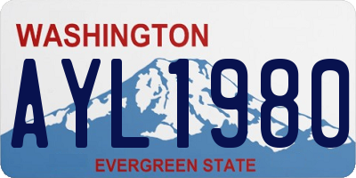 WA license plate AYL1980