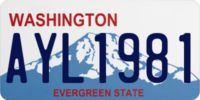 WA license plate AYL1981