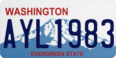 WA license plate AYL1983
