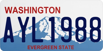 WA license plate AYL1988