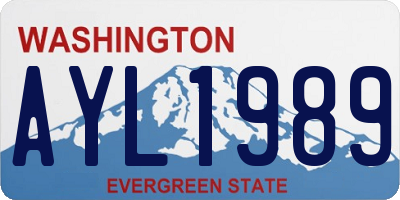 WA license plate AYL1989