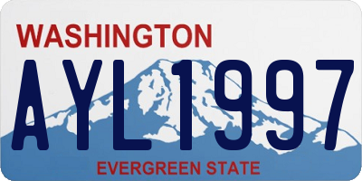 WA license plate AYL1997