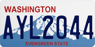 WA license plate AYL2044