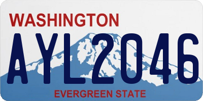 WA license plate AYL2046