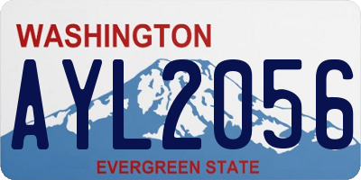 WA license plate AYL2056