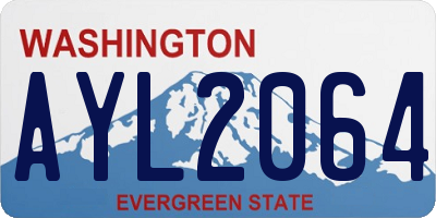 WA license plate AYL2064