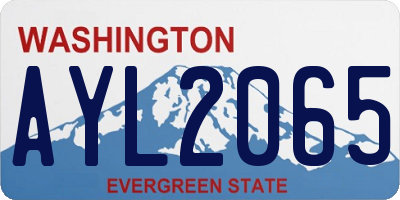 WA license plate AYL2065
