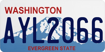 WA license plate AYL2066