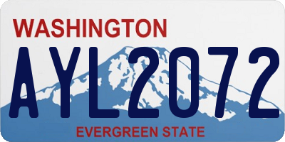 WA license plate AYL2072