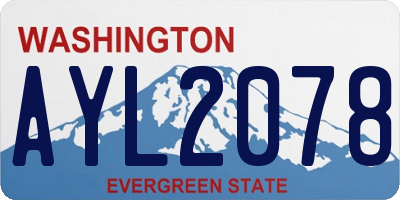 WA license plate AYL2078
