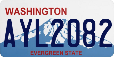 WA license plate AYL2082