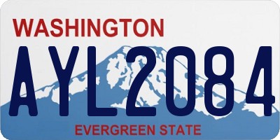 WA license plate AYL2084