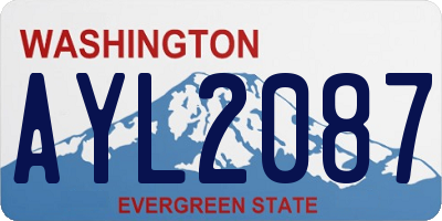 WA license plate AYL2087