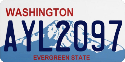 WA license plate AYL2097