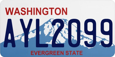 WA license plate AYL2099