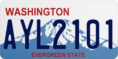 WA license plate AYL2101