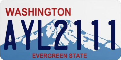 WA license plate AYL2111