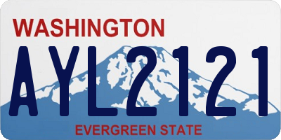 WA license plate AYL2121