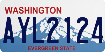 WA license plate AYL2124