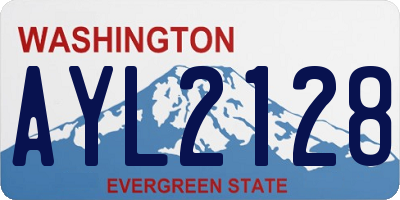 WA license plate AYL2128