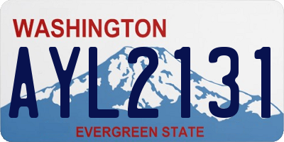 WA license plate AYL2131