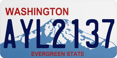 WA license plate AYL2137