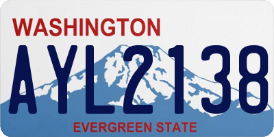 WA license plate AYL2138