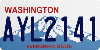 WA license plate AYL2141