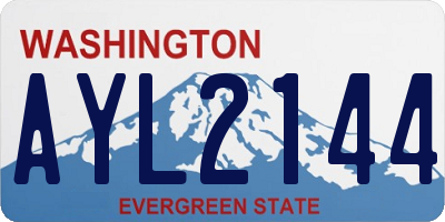 WA license plate AYL2144