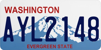 WA license plate AYL2148