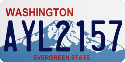 WA license plate AYL2157