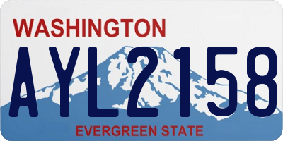 WA license plate AYL2158