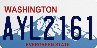 WA license plate AYL2161