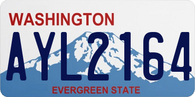 WA license plate AYL2164