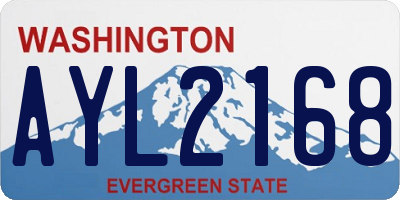 WA license plate AYL2168