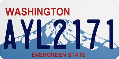 WA license plate AYL2171