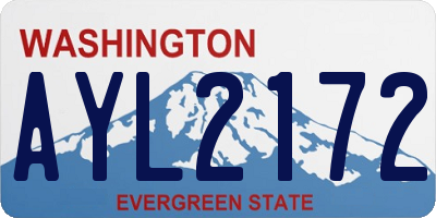 WA license plate AYL2172