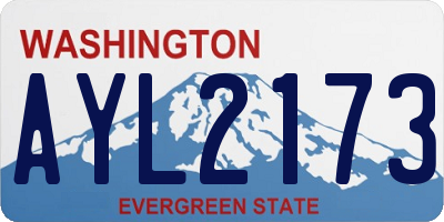 WA license plate AYL2173