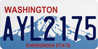 WA license plate AYL2175