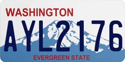 WA license plate AYL2176