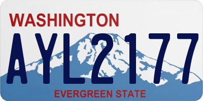 WA license plate AYL2177