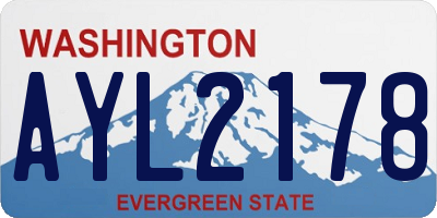 WA license plate AYL2178