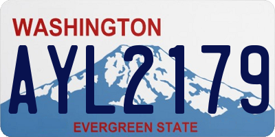 WA license plate AYL2179
