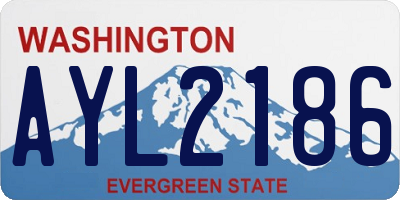 WA license plate AYL2186