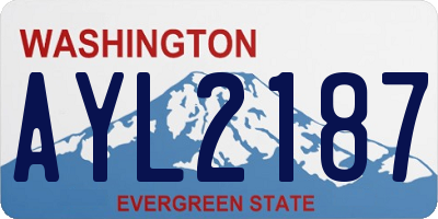 WA license plate AYL2187