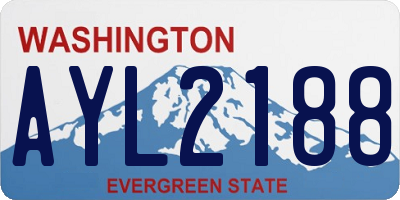 WA license plate AYL2188