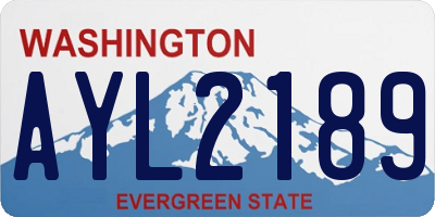 WA license plate AYL2189